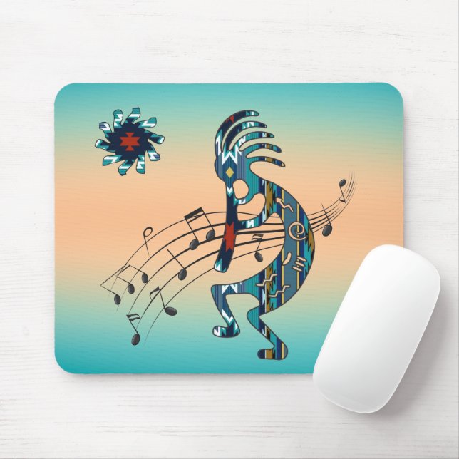 Türkquoise Kokopelli Mouse Pad Mousepad (Mit Mouse)