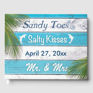 Türkquoise Sandy Toes Salty Kisses Gästebuch
