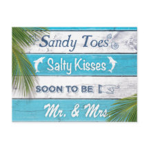 Türkquoise Sandy Toes Salty Kisses Save the Date