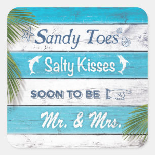 Türkquoise Sandy Toes Salty Kisses Sticker
