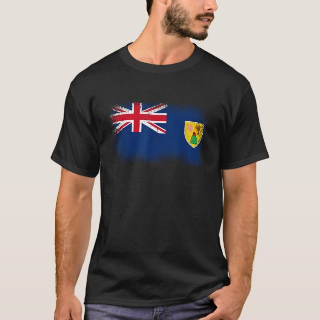 Turks and Caicos Flag  T-Shirt (Vorderseite)