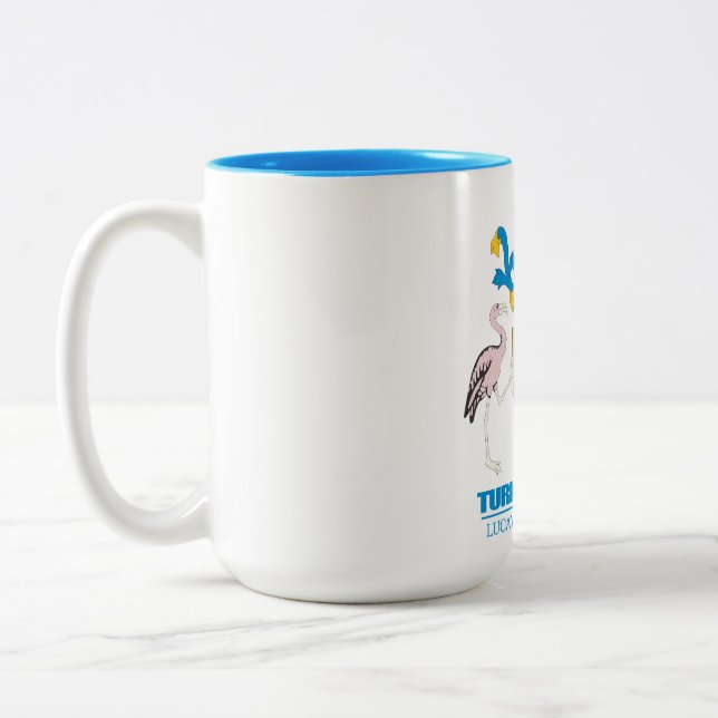 Turks & Caicos COA Zweifarbige Tasse (Links)