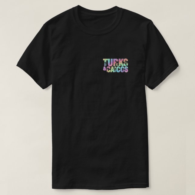 Turks & Caicos Palmen Bäume Souvenir T-Shirt (Design vorne)