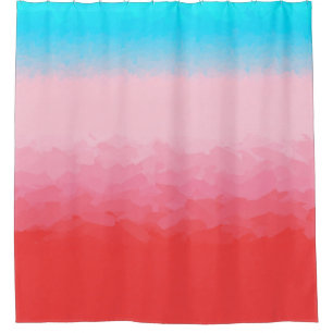 Turks und Caicos Blue und Coral Ombre Duschvorhang