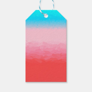 Turks und Caicos Blue und Coral Ombre Geschenkanhänger