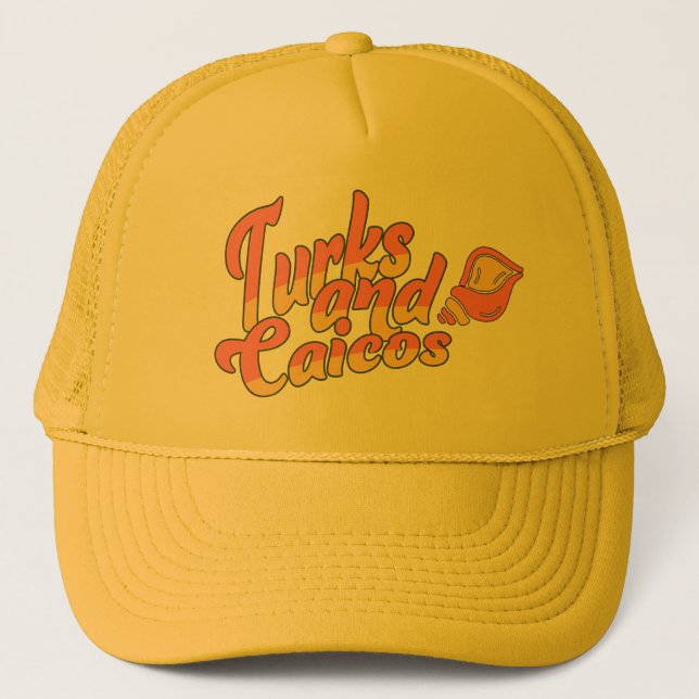 Turks und Caicos Conch Truckerkappe (Vorderseite)