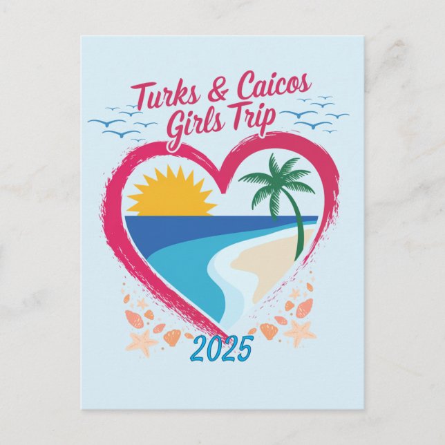 Turks und Caicos Girls Tour Postkarte (Vorderseite)