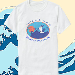 Turks und Caicos Island Paradise Waves T - Shirt