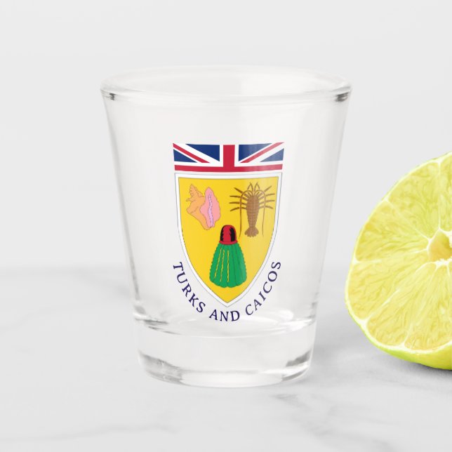 Turks und Caicos Schnapsglas (Vorderseite)