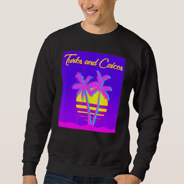 Turks und Caicos Sommerurlaub Strand Sweatshirt (Vorderseite)