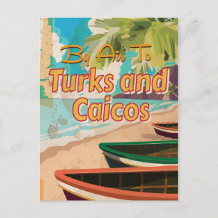 Turks und Caicos Vintage Travel Poster Postkarte