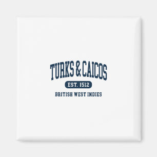 Turks- und Caicosinseln Retro Preppy Throwback Sou Magnet