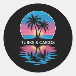 Turks- und Caicosinseln  Runder Aufkleber
