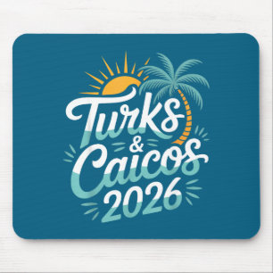 Turks- und Caicosinseln Souvenirs 2026 Grafik Kuns Mousepad