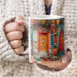 TürkunstCollage mit Vintagen Türen Kaffeetasse