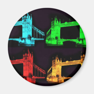 Turm-Brücken-Collage Magnet