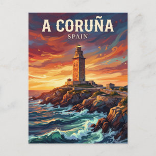Turm des Herkules Spanien Postkarte