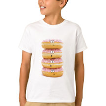 Turm des rosa Krapfencharakter-KinderT - Shirt