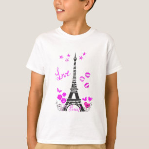TURM-DRUCK LIEBE-PARIS EIFFEL T-Shirt