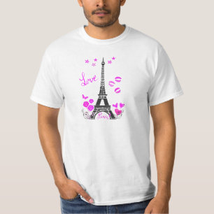 TURM-DRUCK LIEBE-PARIS EIFFEL T-Shirt