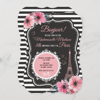 Turm-Geburtstags-Party Einladung Paris Eiffel