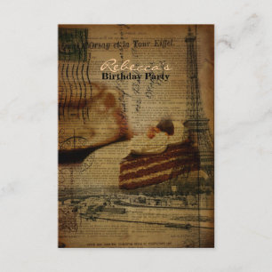 Turm-Geburtstags-Party Franzosekuchenparis Eiffel Einladung