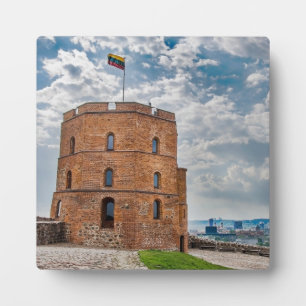 Turm Gediminas in Vilnius, Litauen Fotoplatte