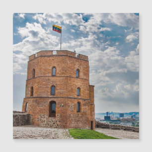 Turm Gediminas in Vilnius, Litauen Magnetkarte