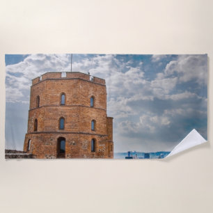 Turm Gediminas in Vilnius, Litauen Strandtuch