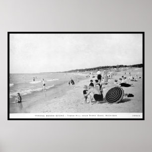 Turm-Hügel nahe drei Eichen, Michigan Poster