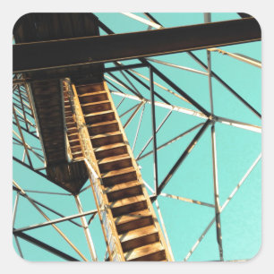 Turm in Eureka-Federn Quadratischer Aufkleber