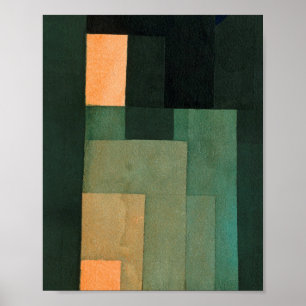 Turm in Orange und Grün : Paul Klee 1922 Poster