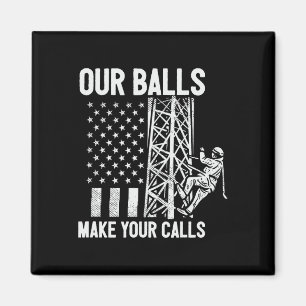 Turm Kletterer Amerikanische USA-Flagge Unsere Eie Magnet