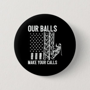 Turm Kletterer Amerikanische USA-Flagge Unsere Mac Button