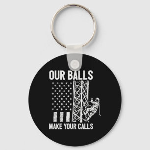 Turm Kletterer Amerikanische USA-Flagge Unsere Mac Schlüsselanhänger