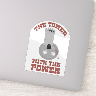 Turm mit Power-Würfel Episches Spiel Schloss Aufkleber