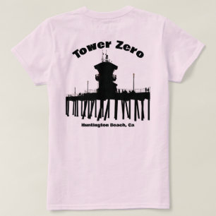 Turm-Null-Silhouette - Huntington Beach Pier T-Shirt