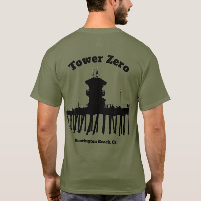 Turm-Null-Silhouette  T-Shirt (Rückseite)