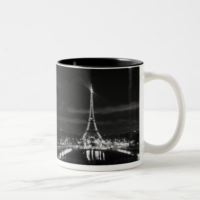 TURM Paris Frankreich EIFFEL Stadt von Lichter Zweifarbige Tasse (Rechts)
