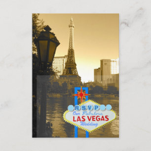 Turm-Paris-Thema UAWG Las Vegas Eiffel RSVP Karte