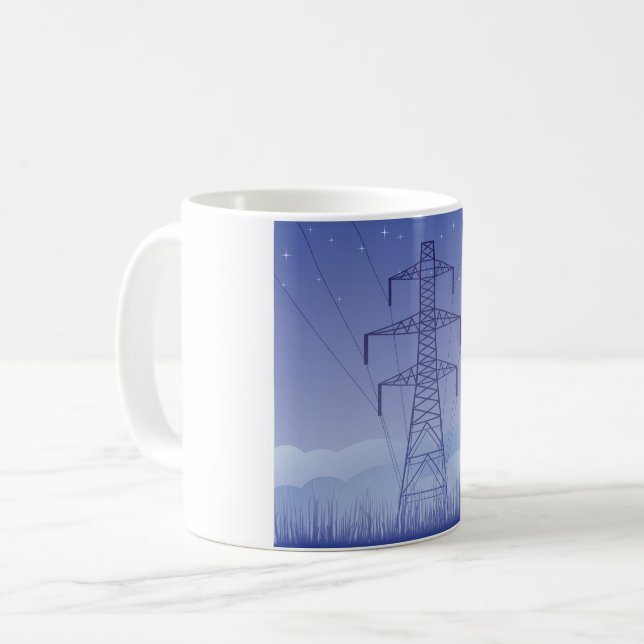 Turm-Power-Linie Tasse (Vorderseite Links)
