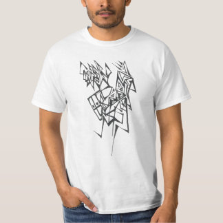 Turm Schwarz Weiß Abstrakte Stammes-Tätowierungsku T-Shirt