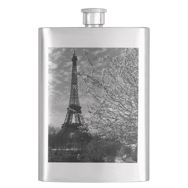 Turm Vintag France Paris Eiffel Flachmann (Vorderseite)