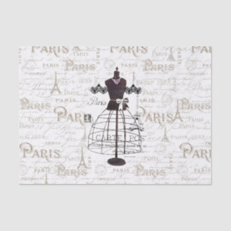 Turm Vintages Mannequin französischer Typo Paris Seidenpapier