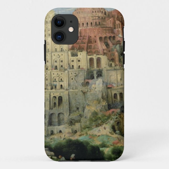 Turm von Babel, 1563 (Öl auf Platte) Case-Mate iPhone Hülle (Rückseite)