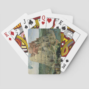 Turm von Babel, 1563 (Öl auf Tafel) Spielkarten