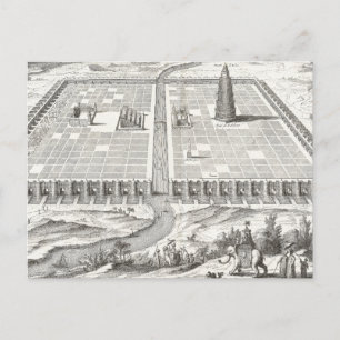 Turm von Babel, Hängende Gärten von Babylon Vintag Postkarte