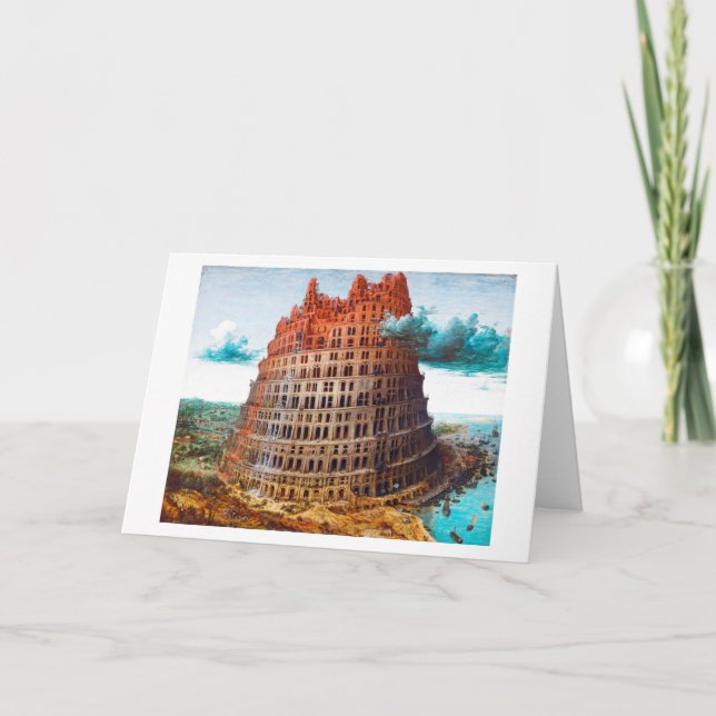 Turm von Babel, Pieter Bruegel der Ältere Karte (Vorderseite)