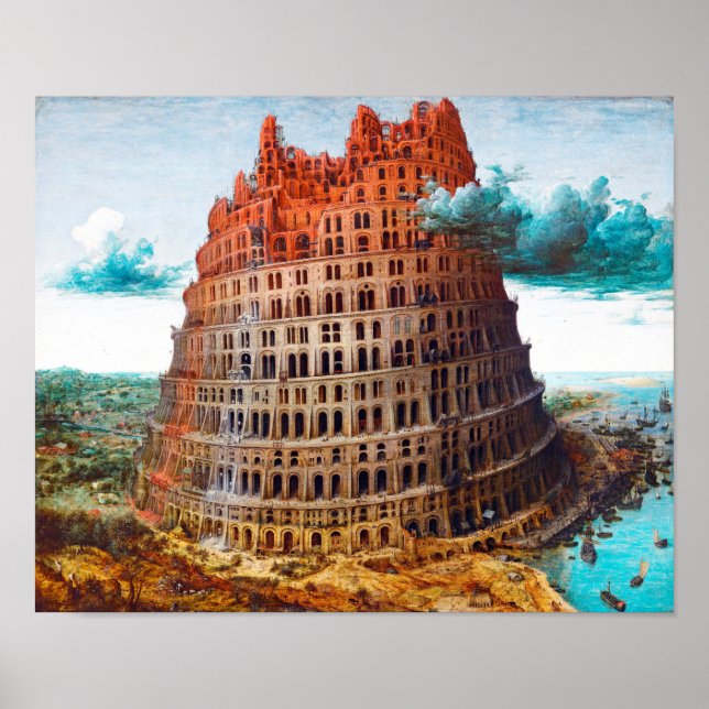 Turm von Babel, Pieter Bruegel der Ältere Poster (Vorne)