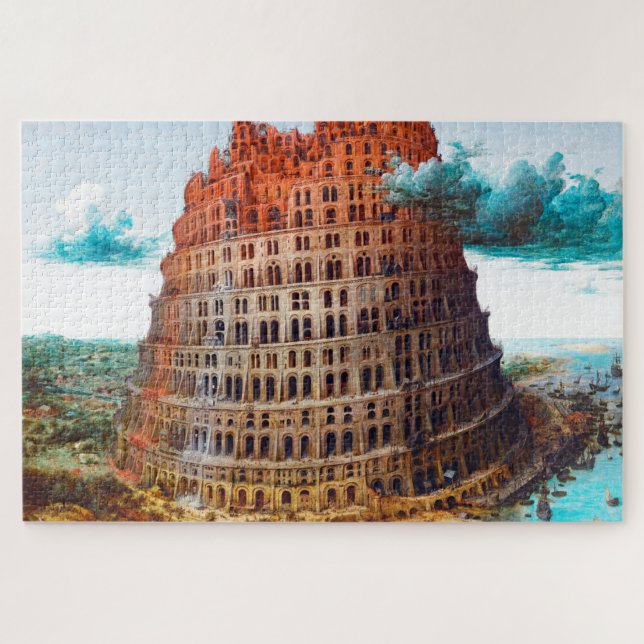 Turm von Babel, Pieter Bruegel der Ältere Puzzle (Horizontal)